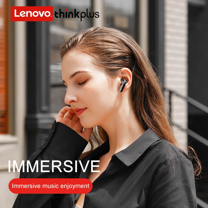 100% Eredeti Lenovo X16 10DB Fejhallgató Bluetooth 5.2 Vezeték nélküli Fülhallgató Sztereó Sport Fülhorgot Fülhallgató Dual HD Mikrofon4