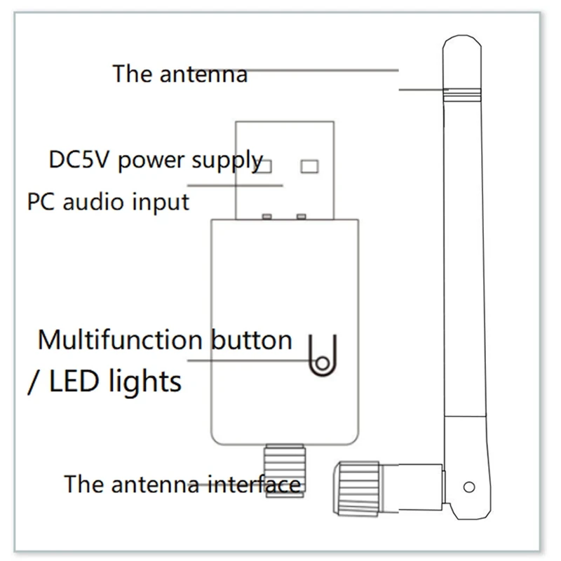 QCC3056 CSR-Bluetooth-5.2 Mikrofon Vezeték nélküli Adapter Tartozékok Aptx LL HD Adaptív 40Ms Alacsony Késleltetésű5