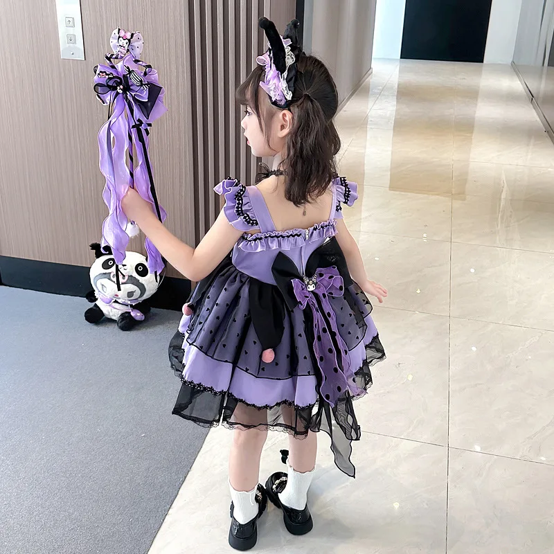 Sanrio Kuromi Aranyos Anime Cosplay Lolita Ruha Rajzfilm Tavaszi Halloween Aranyos Lány Születésnapi Party Kellékek Szerepe Játék Ajándék5