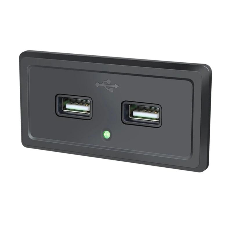 12V USB Aljzathoz két USB Autós Csatlakozó Aljzathoz Panel Szerelhető Dupla Port 12V 24V Gyors USB2