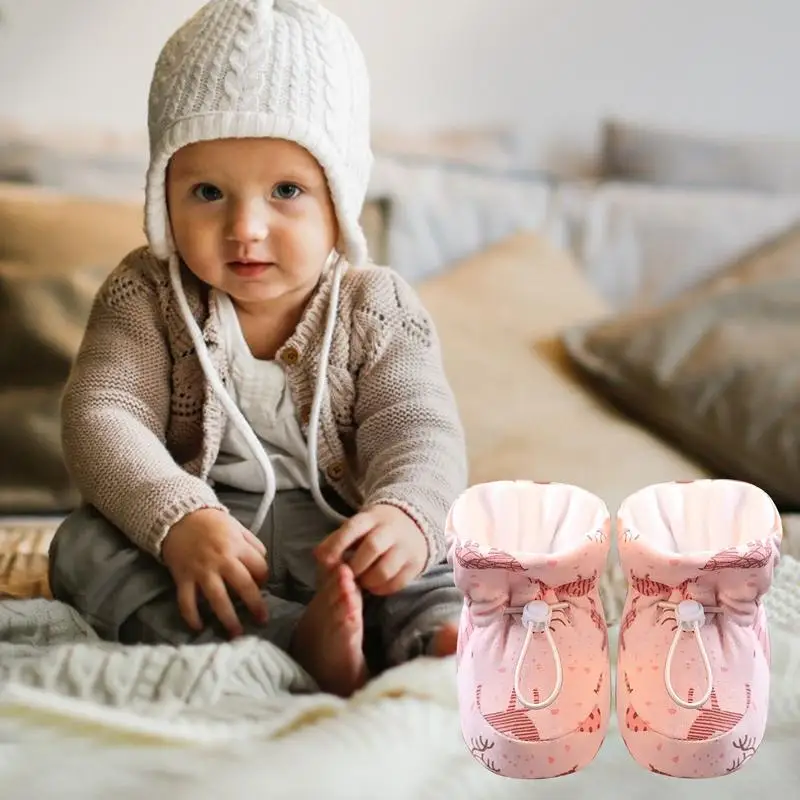 Baby Plüss Cipő Húzózsinórral Design Téli Cipő Fiú Lány Meleg Baba Hó Csizma Plüss Utazási Szabadban Baba Cipők Gyerek Cipők2