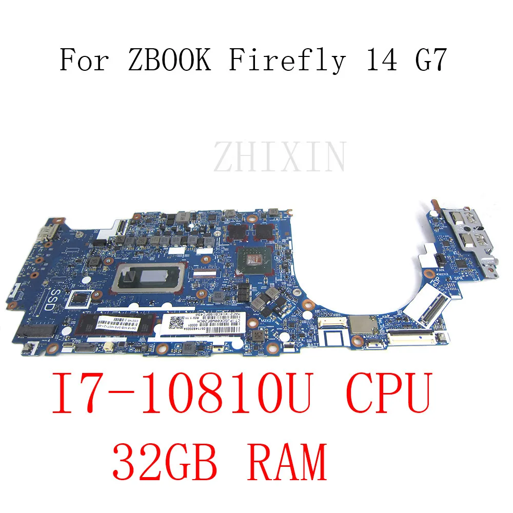 14 G7-alaplap HP ZBOOK Firefly 14 G7 Laptop Alaplap 17-10810U CPU, RAM, 32 gb-os DDR4 M07121-601 6050A31447010