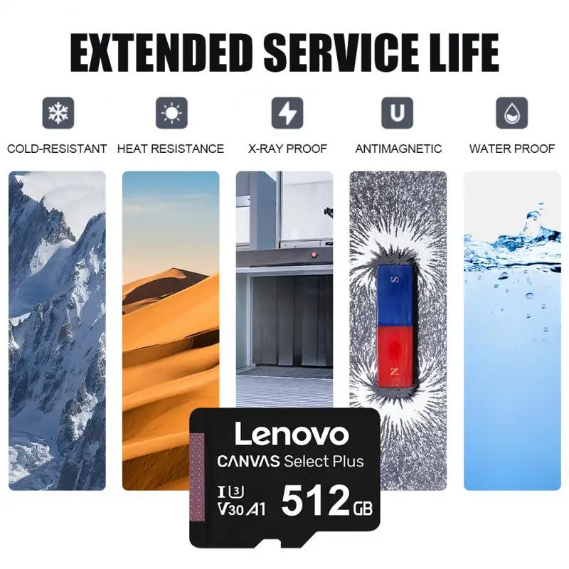 Lenovo A2 V30 Micro TF SD Emlékek 2TB 1 tb-os Flash Memória Memóriakártya Mobil SD Kártya 128 512 gb-os Ütésálló Telefon Kamera Drón4