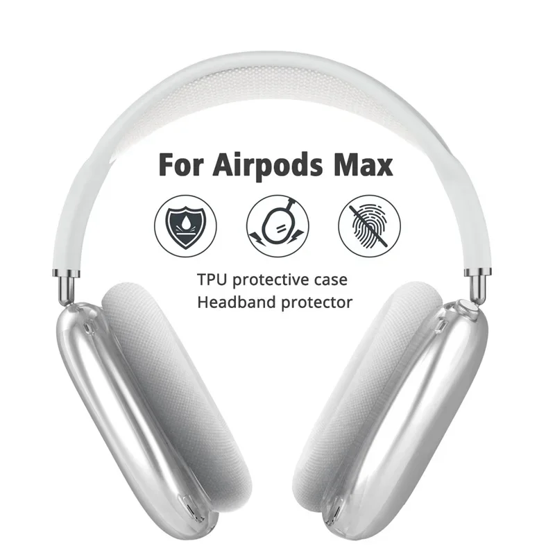 A AirPods Max Átlátszó Esetben Puha TPU Anti-Semmiből Borító Hüvely Védő Esetekben Az Apple AirPods Max Fejhallgató Tartozékok5