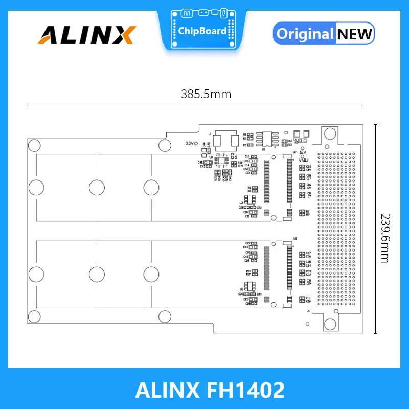 ALINX FH1402: FMC HPC 2-Csatornás M. 2 NVME SSD Felület Adapter Kártya FMC Lánya Testület FPGA4