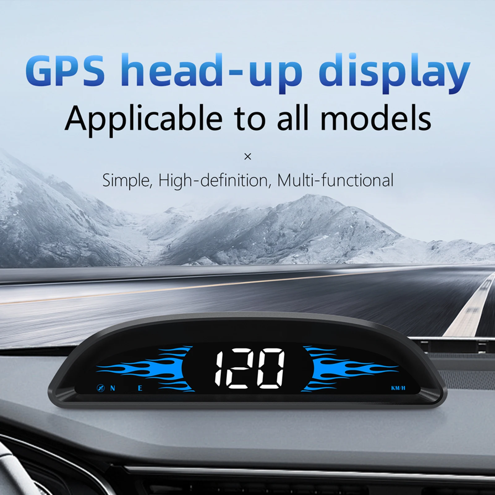 2023 ÚJ GPS Dual Rendszer Kijelző fordulatszám-túllépés Riasztás Fáradtság, Vezetés, Autó Riasztó, Head-up Display, Digitális0