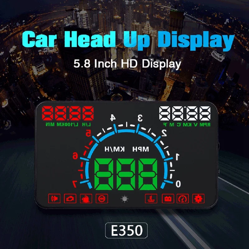 E350 Autó Kijelző fedélzeti DIAGNOSZTIKAI HUD, Head-Up Kijelző Sebességmérő Univerzális Alkatrészek, Tartozékok4