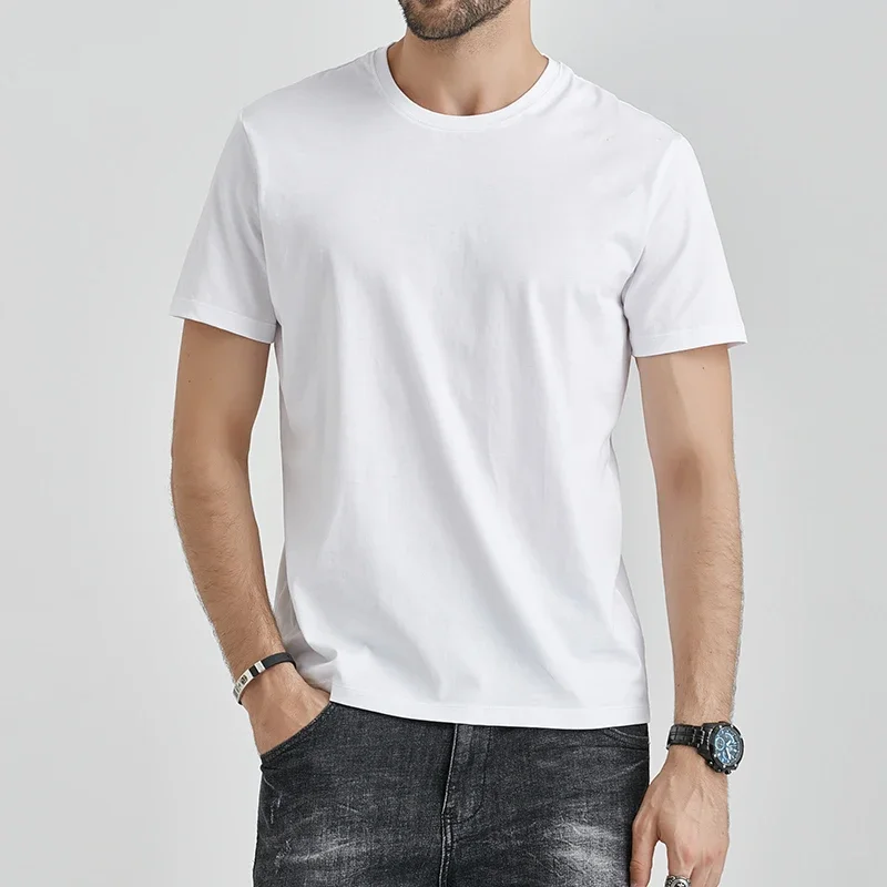 B3411 Nyári Férfi Tshirt Fehér póló Hipszter pólók Harajuku Fehér Kényelmes Alkalmi Póló Maximum Ruhák Férfi Rövid0