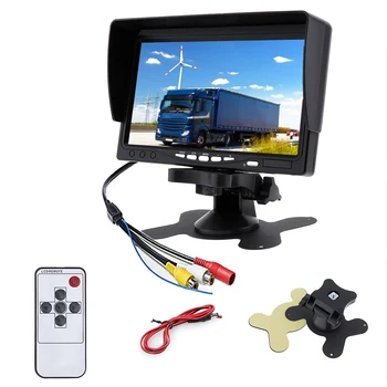 12V-24V 7 Inch TFT Színes LCD HD Monitor Autó Teherautó CCTV Fordított Visszapillantó Biztonsági Kamera