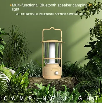 2023 Új Szabadtéri Multifunkcionális Kemping Lámpa Bluetooth Sound Kemping Sátor Hangulatot A Zene, Fény, Kézi Lámpa Ajándékok