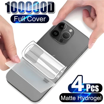 4db Matt Vissza Hidrogél Film iPhone 14 11 12 13 15 Pro Max Mini Teljes Borító Protector 7 8 Plusz XR X XS Max Matt Vissza Film