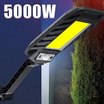 5000W Új Napenergia-Road Lámpa Nagy teljesítményű Super Bright Vízálló Emberi Érzékelés Távirányító Világítás Kert