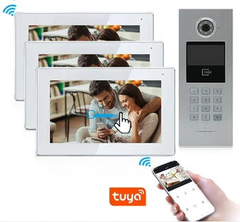 7 inch videó ajtó gyűrű bell touch gombok támogatja az audio telefon rfid-hozzáférés oem gyártó odm
