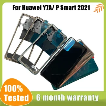 A Huawei Y7A Középső Keret Előlap Lcd Jogosultja Fém Alváz Vissza az akkumulátorfedelet Üveg Ház Hátsó Ajtó P Okos 2021