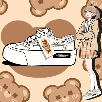 Amy pedig Michael Anime Rajzfilm Vászon Cipő Szép Lányok Diákok Vaskos Platform Cipők Női Tenisz Nő Vulcanize Cipő