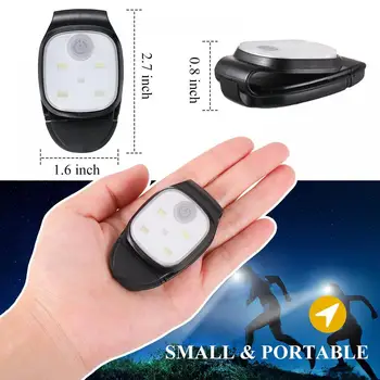 Clip Lámpa USB Újratölthető 4 Világítási Mód Klip Fény Biztonsági Figyelmeztető lámpa az Éjszakai Séta, Halászat
