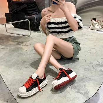 Divat shell cipő női alkalmi egyetlen cipő, nyári szín illő sport lace-up kényelmes egy cipő