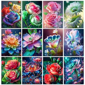 Diy Gyémánt Festmény Rózsa Virág Gyémánt-Mozaik Hímzés Art Kép keresztszemes Készlet 2023 Új Sorozat a lakberendezés Ajándék
