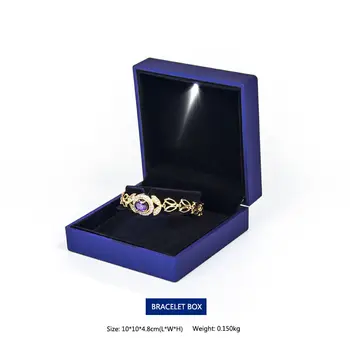 Eljegyzési Gyűrű, Lánc, Karkötő, Karperec Bemutató Kijelző Ajándék Csomagolás LED Ékszer Doboz Fény