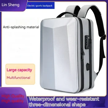 Férfi divat nagy kapacitású hátizsák Utazási könnyű, légáteresztő pc kemény héjú hátizsák Üzleti vízálló laptop hátizsák