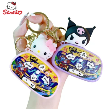 Hello Kitty Kuromi Sanrio Anime Rajzfilm Tánc, Játék Konzol Kulcstartó Aranyos Medál Kreatív Dekompressziós Gyermekek Játék Ajándék