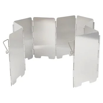 kerti kemping főző edény gáztűzhely szélvédő alumínium ötvözet Szél Képernyő 7~9 lemez szél pajzs képernyő mini összecsukható