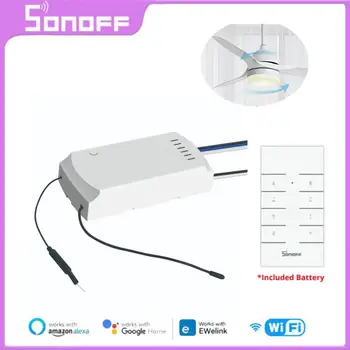 SONOFF IFan04 WiFi Okos Ventilátor Kapcsoló 220-240V Állítsa be a Ventilátor Fény Vezérlő Támogatja az ALKALMAZÁS Hangja, 433MHz RF Távvezérlő Segítségével eWelink