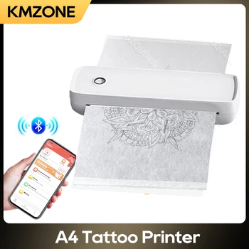 Termikus Tetoválás Nyomtató Tetoválás Stencil Nyomtató Vezeték Nélküli Bluetooth-Tetoválás Át A Gép A4-Es Papír Hordozható Mini Nyomtató Nyomtatók