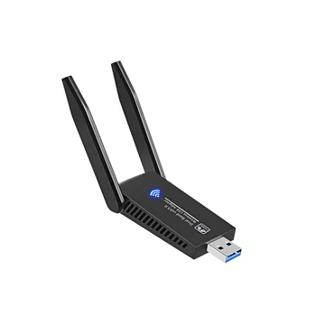 WiFi Vezeték nélküli Hálózati Kártya USB 3.0 1300M Adapter AC1300 a Antenna, Laptop, PC Mini Dongle