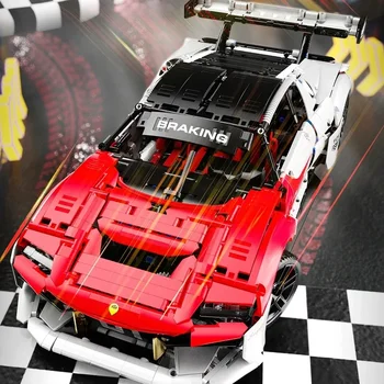 Új 2459pcs MOC High-Tech Műszaki RC sportkocsi R építőkövei Tégla Modell Játékok Karácsonyi Ajándék Szett