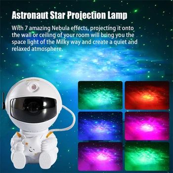ÚJ Űrhajós Galaxy Csillagos Projektor Éjszakai Fény 360 Fokos Csillagos Égbolt Éjszaka Lámpa Hálószoba Haza Dekoratív Gyerekeknek, Születésnapi Ajándék